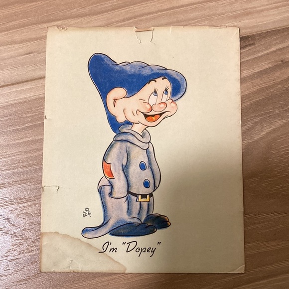 Vintage 1940’s 7 dwarf WDW print - Picture 3 of 7